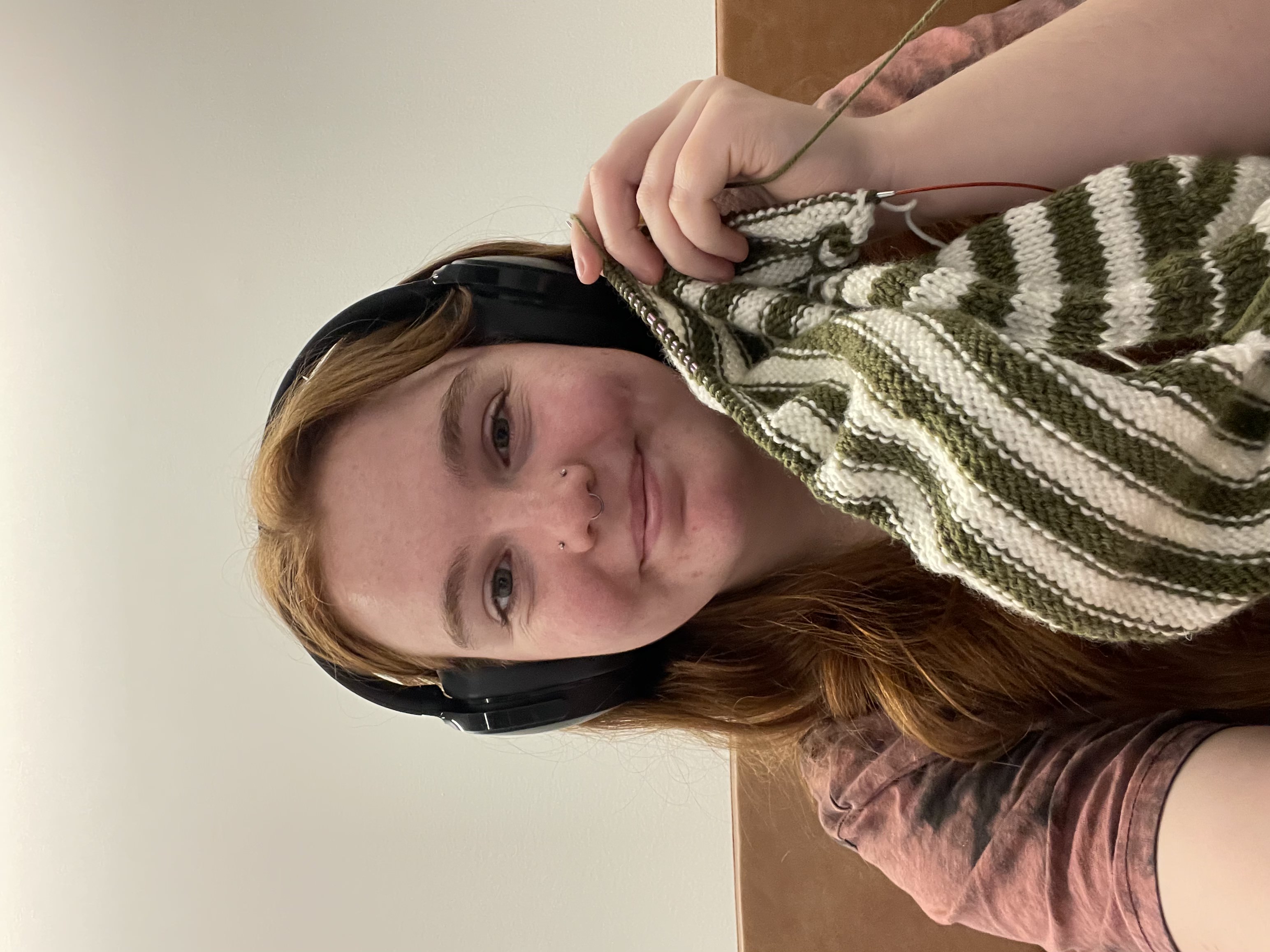 Jenna crocheting